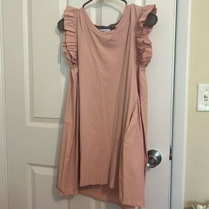 Moodie pale pink cotton dress